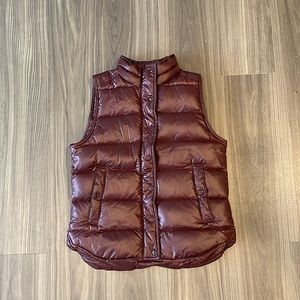 J Crew Maroon Puffer Vest